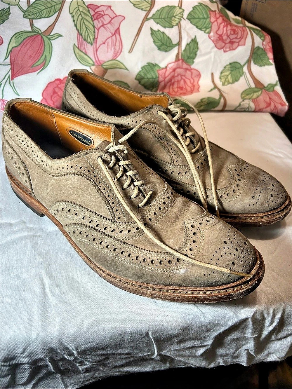 Allen Edmonds McTavish Men's Wingtip Oxfords Brown US 7.5 GC/No Box